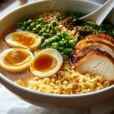 Delicious slow cooker beef ramen served in a cozy bowl