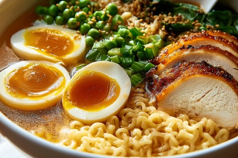 Delicious slow cooker beef ramen served in a cozy bowl