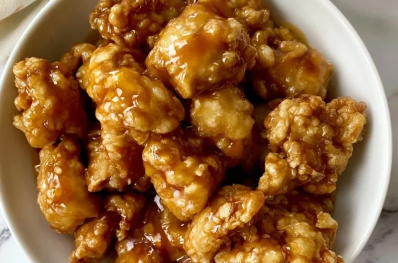 Delicious homemade orange chicken inspired by Panda Express.