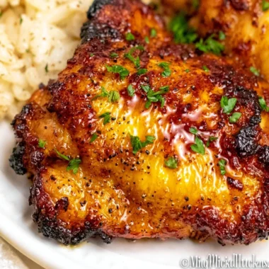 Juicy air fryer boneless skinless chicken thighs cooked to perfection