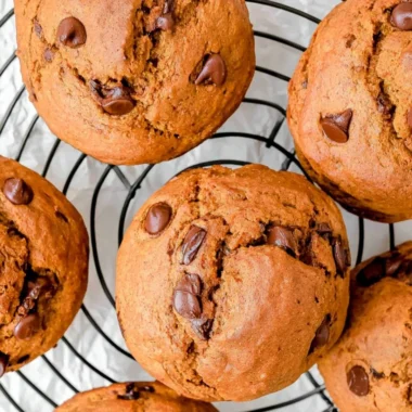 Cozy pumpkin protein muffins fresh out of the oven, perfect for a healthy snack.