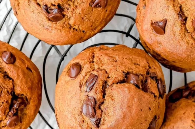 Cozy pumpkin protein muffins fresh out of the oven, perfect for a healthy snack.