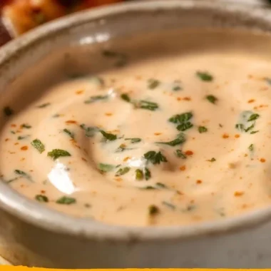 Creamy and spicy fish taco sauce in a bowl, perfect for enhancing fish tacos