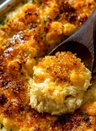Dolly Parton's 5-Ingredient Casserole ready to serve, bursting with flavor.