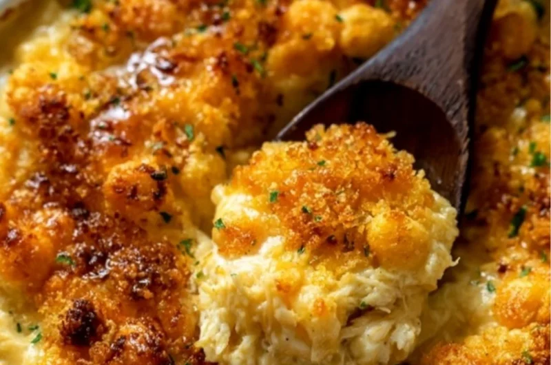 Dolly Parton's 5-Ingredient Casserole ready to serve, bursting with flavor.