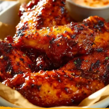 Plate of delicious Honey Sriracha Chicken Wings garnished with sesame seeds