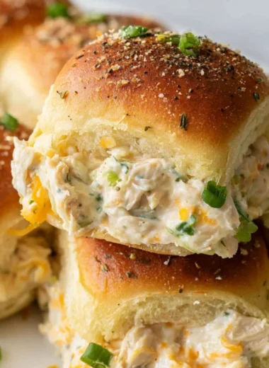Delicious Crack Chicken Sliders served on a platter