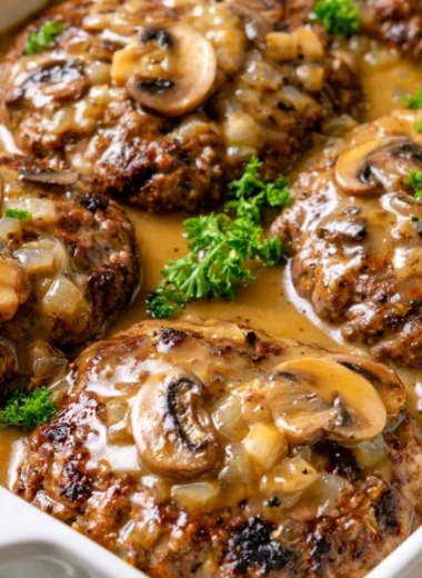 Delicious Poor Man’s Steak served on a plate with sides for a cozy meal