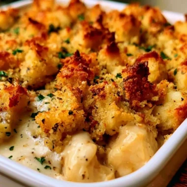 Delicious easy chicken casserole fresh from the oven, perfect for family meals