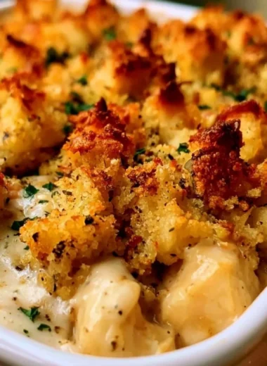 Delicious easy chicken casserole fresh from the oven, perfect for family meals
