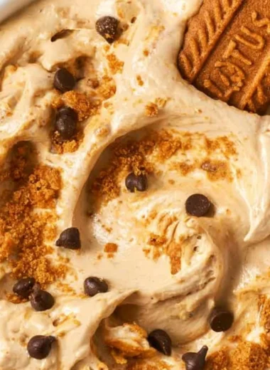 Creamy Biscoff Dip served with fruit and marshmallow fluff