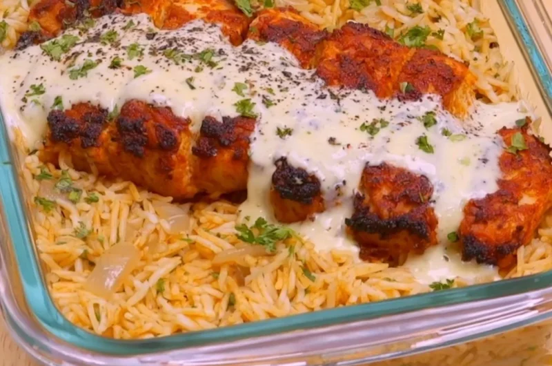 Creamy Cajun Chicken and Rice Bowls with high protein meal prep.