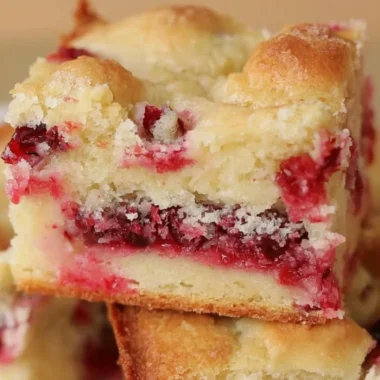 Delicious Cranberry Christmas Cake with festive decorations on a holiday table