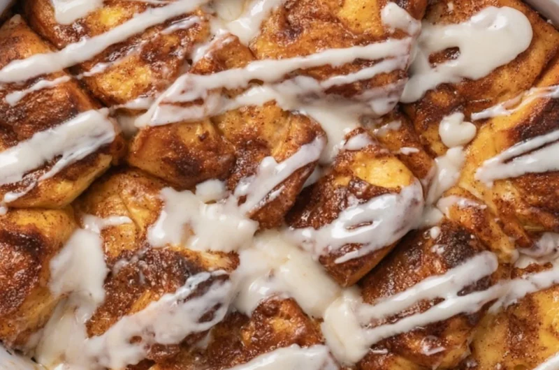 Easy Cinnamon Roll Casserole ideal for Christmas morning breakfast