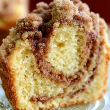 Easy coffee cake recipe using box cake mix with streusel topping
