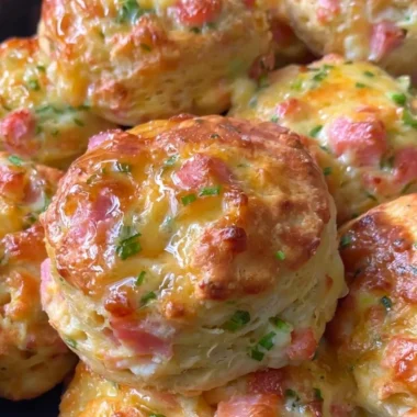 Plate of easy high-protein cottage cheese biscuits on a wooden table