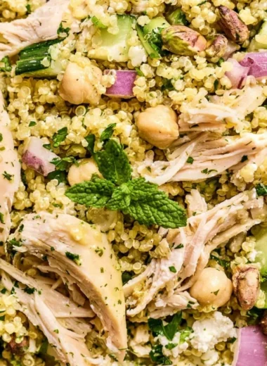High Protein Jennifer Aniston Salad with fresh ingredients and vibrant colors.